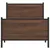 Produktbild 5 för Sängram utan madrass metall brun ek 107x203 cm