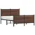 Produktbild 4 för Sängram utan madrass metall brun ek 120x200 cm