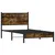 Produktbild 3 för Sängram utan madrass metall rökfärgad ek 107x203 cm