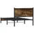 Produktbild 7 för Sängram utan madrass metall rökfärgad ek 107x203 cm