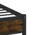 Produktbild 8 för Sängram utan madrass metall rökfärgad ek 100x200 cm