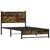 Produktbild 3 för Sängram utan madrass metall rökfärgad ek 107x203 cm