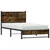 Produktbild 4 för Sängram utan madrass metall rökfärgad ek 107x203 cm