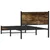 Produktbild 7 för Sängram utan madrass metall rökfärgad ek 107x203 cm