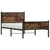 Produktbild 4 för Sängram utan madrass metall rökfärgad ek 107x203 cm