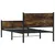 Produktbild 7 för Sängram utan madrass metall rökfärgad ek 107x203 cm