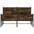 Produktbild 5 för Sängram utan madrass metall rökfärgad ek 140x190 cm