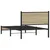 Produktbild 7 för Sängram utan madrass metall sonoma-ek 100x190 cm