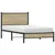Produktbild 4 för Sängram utan madrass metall sonoma-ek 107x203 cm