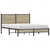 Produktbild 4 för Sängram med huvudgavel metall sonoma-ek 137x190 cm