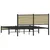 Produktbild 7 för Sängram utan madrass metall sonoma-ek 140x190 cm