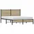 Produktbild 4 för Sängram utan madrass metall sonoma-ek 140x200 cm