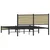 Produktbild 7 för Sängram utan madrass metall sonoma-ek 140x200 cm