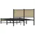 Produktbild 7 för Sängram utan madrass metall sonoma-ek 120x190 cm