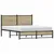 Produktbild 4 för Sängram utan madrass metall sonoma-ek 140x190 cm