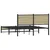 Produktbild 7 för Sängram utan madrass metall sonoma-ek 150x200 cm