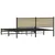Produktbild 7 för Sängram utan madrass metall sonoma-ek 160x200 cm