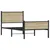 Produktbild 3 för Sängram utan madrass metall sonoma-ek 107x203 cm