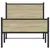 Produktbild 5 för Sängram utan madrass metall sonoma-ek 107x203 cm