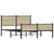 Produktbild 3 för Sängram utan madrass metall sonoma-ek 140x190 cm