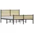 Produktbild 4 för Sängram utan madrass metall sonoma-ek 140x190 cm