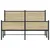 Produktbild 5 för Sängram utan madrass metall sonoma-ek 140x190 cm