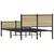 Produktbild 7 för Sängram utan madrass metall sonoma-ek 140x190 cm