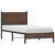 Produktbild 4 för Sängram utan madrass metall brun ek 75x190 cm