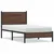Produktbild 2 för Sängram utan madrass metall brun ek 90x190 cm