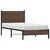 Produktbild 4 för Sängram utan madrass metall brun ek 90x200 cm