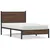 Produktbild 2 för Sängram utan madrass metall brun ek 100x190 cm