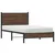 Produktbild 4 för Sängram utan madrass metall brun ek 100x190 cm