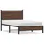 Produktbild 2 för Sängram utan madrass metall brun ek 107x203 cm