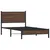 Produktbild 3 för Sängram utan madrass metall brun ek 107x203 cm