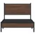 Produktbild 5 för Sängram utan madrass metall brun ek 107x203 cm