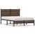 Produktbild 2 för Sängram utan madrass metall brun ek 120x190 cm