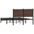 Produktbild 7 för Sängram utan madrass metall brun ek 120x190 cm