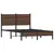 Produktbild 3 för Sängram utan madrass metall brun ek 120x200 cm