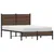 Produktbild 4 för Sängram utan madrass metall brun ek 120x200 cm