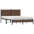 Produktbild 4 för Sängram utan madrass metall brun ek 140x190 cm