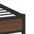 Produktbild 8 för Sängram utan madrass metall brun ek 140x200 cm