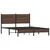 Produktbild 3 för Sängram utan madrass metall brun ek 150x200 cm