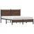 Produktbild 4 för Sängram utan madrass metall brun ek 150x200 cm