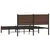 Produktbild 7 för Sängram utan madrass metall brun ek 150x200 cm
