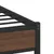 Produktbild 8 för Sängram utan madrass metall brun ek 150x200 cm