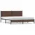Produktbild 2 för Sängram utan madrass metall brun ek 160x200 cm