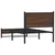 Produktbild 7 för Sängram utan madrass metall brun ek 75x190 cm