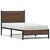 Produktbild 2 för Sängram utan madrass metall brun ek 80x200 cm