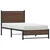 Produktbild 4 för Sängram utan madrass metall brun ek 80x200 cm