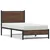 Produktbild 2 för Sängram utan madrass metall brun ek 90x190 cm